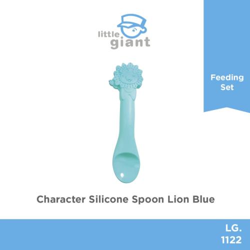 Character Silicone Spoon Lion - Blue