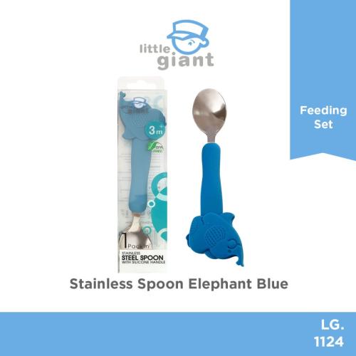 Stainless Steel Spoon Elephant - Blue