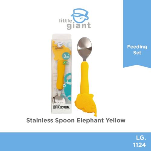 Stainless Steel Spoon Elephant - Yellow