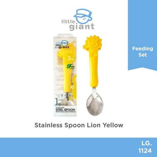 Stainless Steel Spoon Lion - Yellow