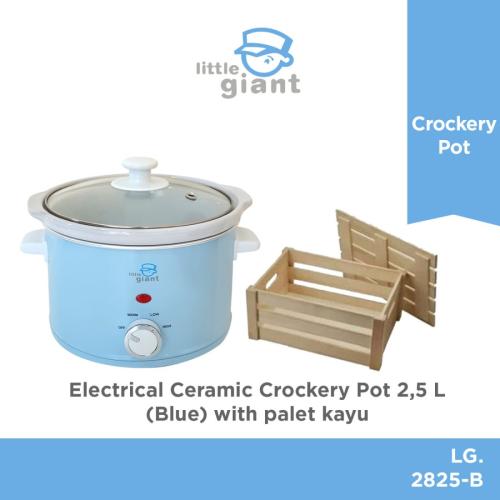 Electrical Ceramic Crockery Pot 2,5 L, with Palet Kayu
