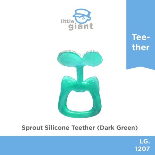 Sprout Silicone Teether - Dark Green