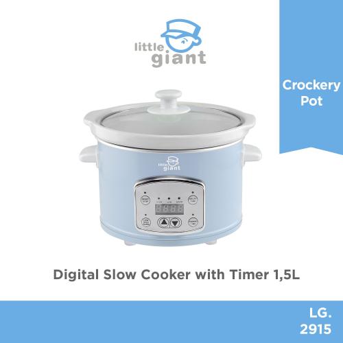 Little Giant Digital Slow Cooker With Timer 1,5L - BLUE